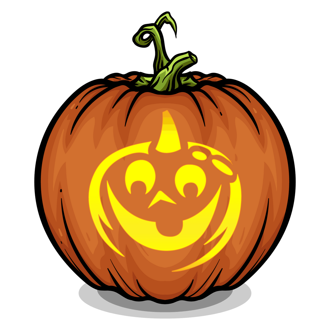 Happy Pumpkin Child Pumpkin Carving Stencil - Pumpkin HQ