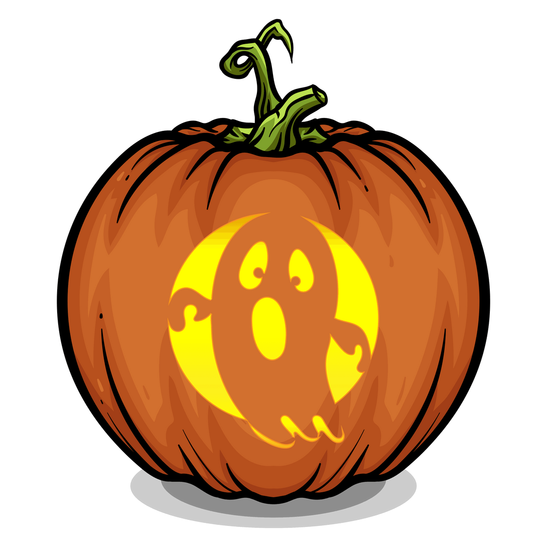 Haunted Ghost Pumpkin Carving Stencil - Pumpkin HQ