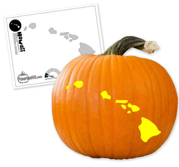 Hawaii Pumpkin Carving Stencil - Pumpkin HQ