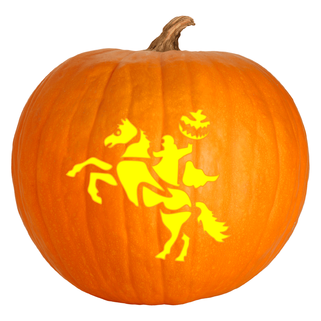 Headless Horseman #1 Pumpkin Carving Stencil - Pumpkin HQ