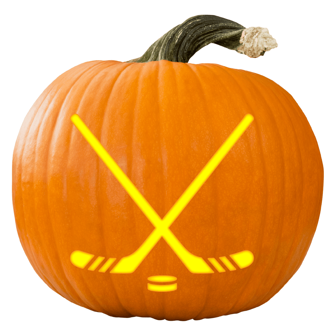 Hockey Pumpkin Carving Stencil - Pumpkin HQ