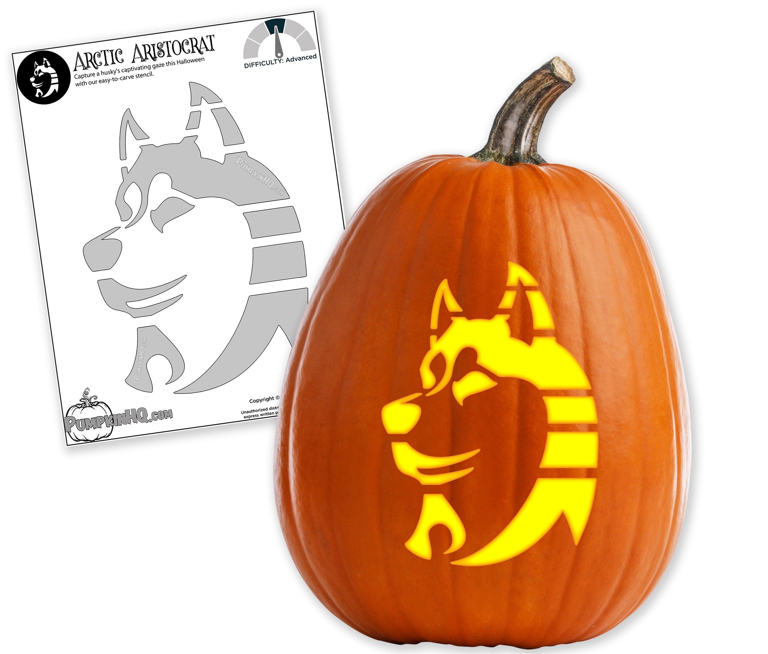 Husky #1 Pumpkin Carving Stencil - Pumpkin HQ