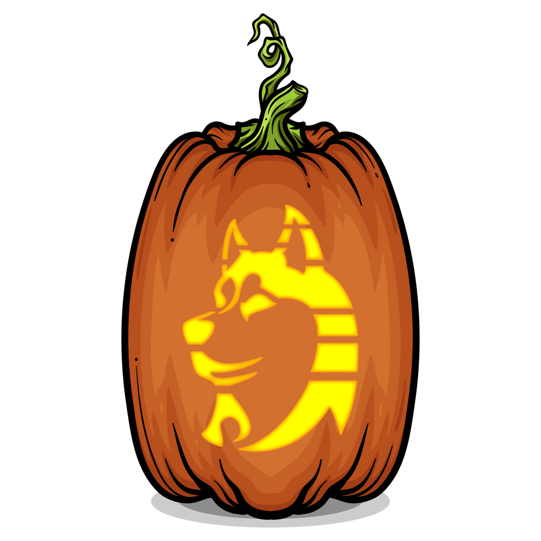Husky #1 Pumpkin Carving Stencil - Pumpkin HQ