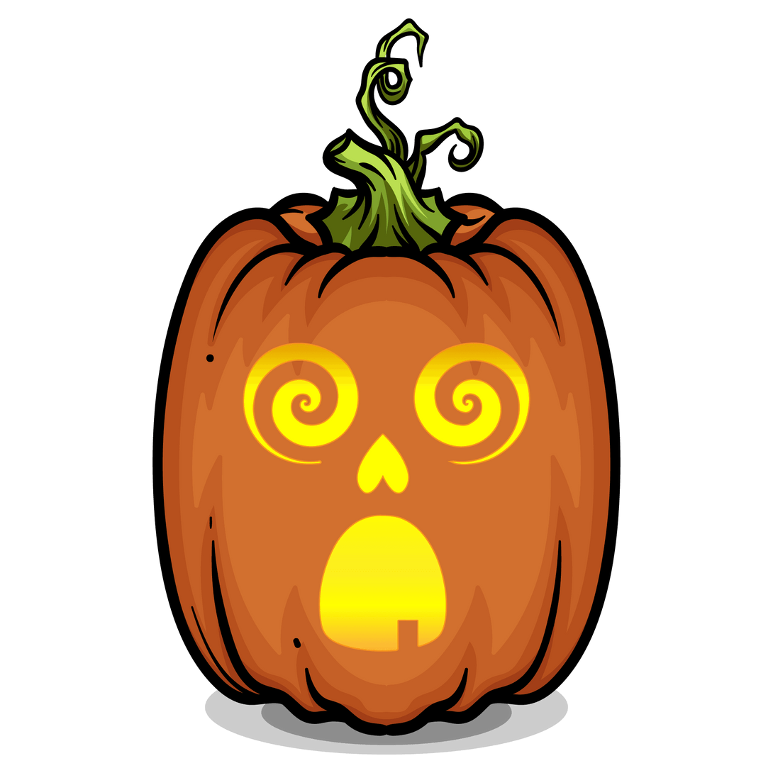 Hypnotized Face Pumpkin Carving Stencil - Pumpkin HQ