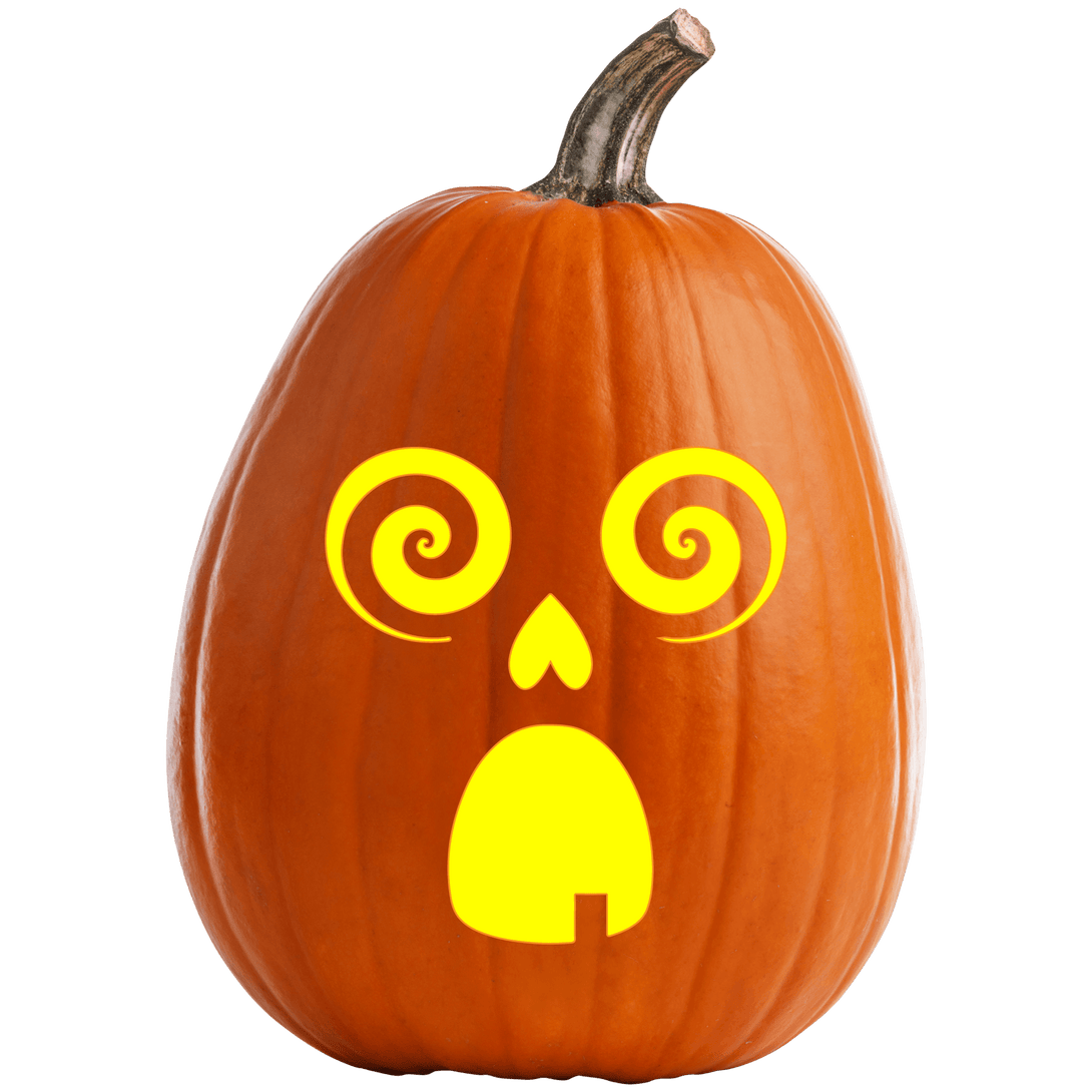 Hypnotized Face Pumpkin Carving Stencil - Pumpkin HQ