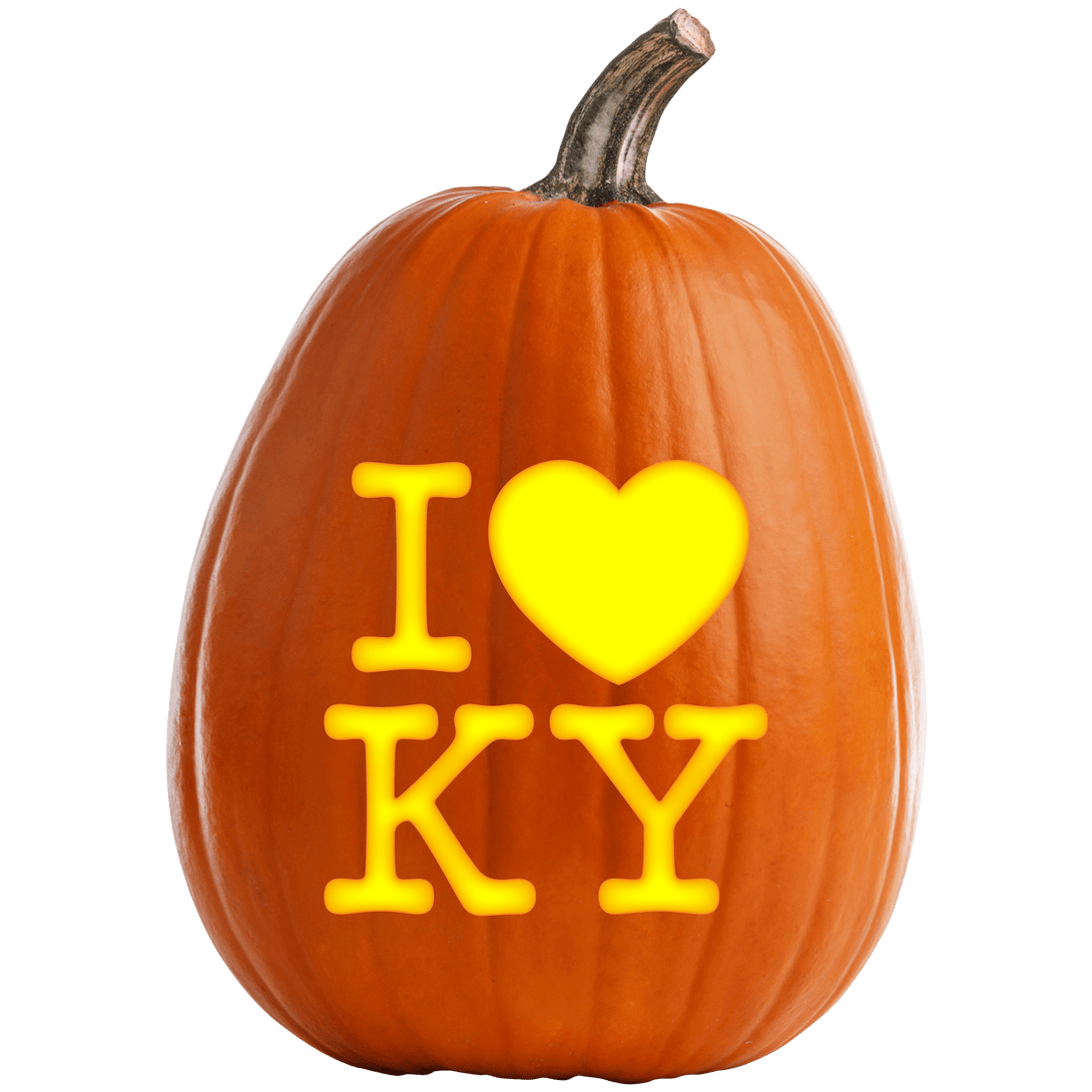 I Heart KY Pumpkin Carving Stencil - Pumpkin HQ