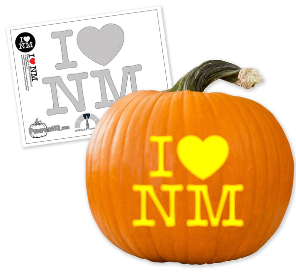 I Heart NM Pumpkin Carving Stencil - Pumpkin HQ