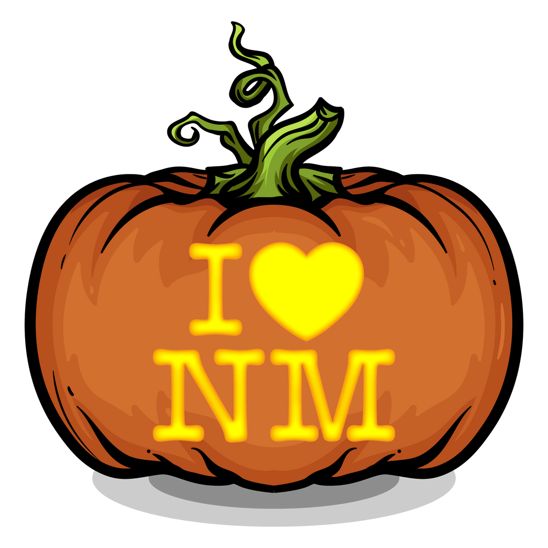 I Heart NM Pumpkin Carving Stencil - Pumpkin HQ