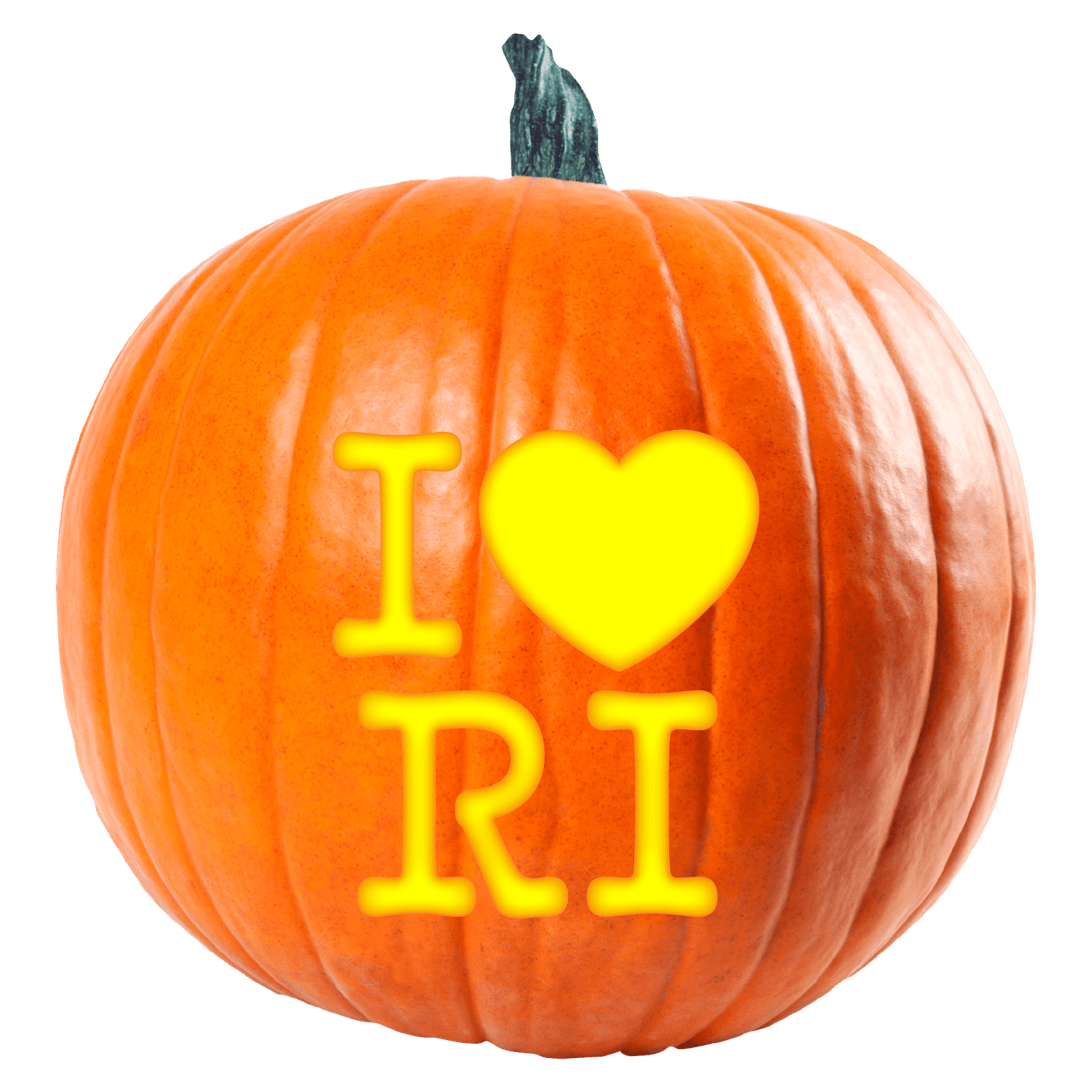 I Heart RI Pumpkin Carving Stencil - Pumpkin HQ