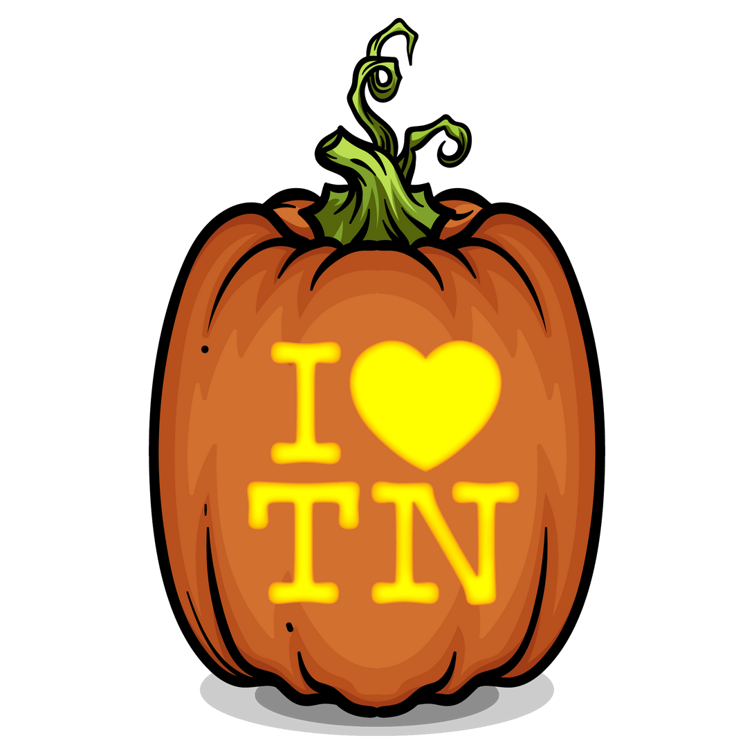 I Heart TN Pumpkin Carving Stencil - Pumpkin HQ