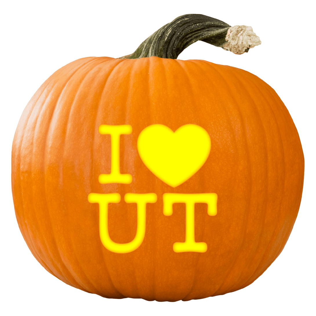 I Heart UT Pumpkin Carving Stencil - Pumpkin HQ