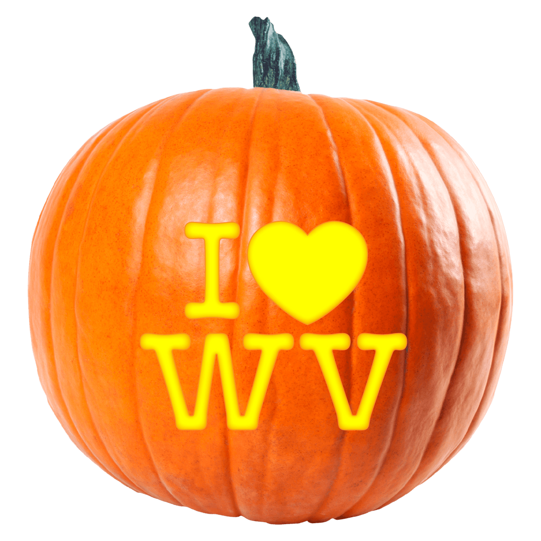 I Heart WV Pumpkin Carving Stencil - Pumpkin HQ