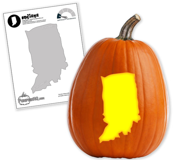 Indiana Pumpkin Carving Stencil - Pumpkin HQ