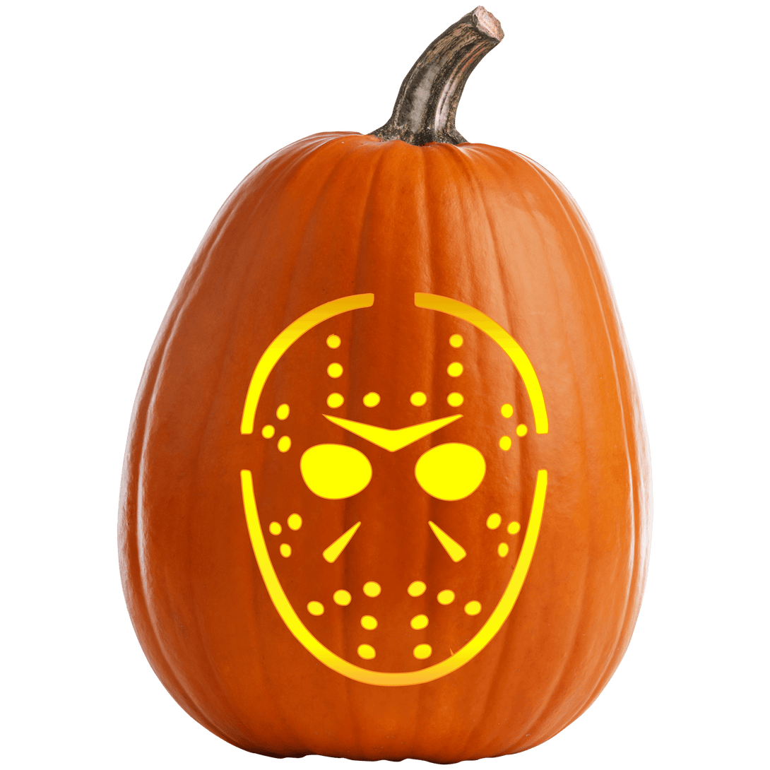 Jason Hockey Mask Pumpkin Carving Stencil - Pumpkin HQ