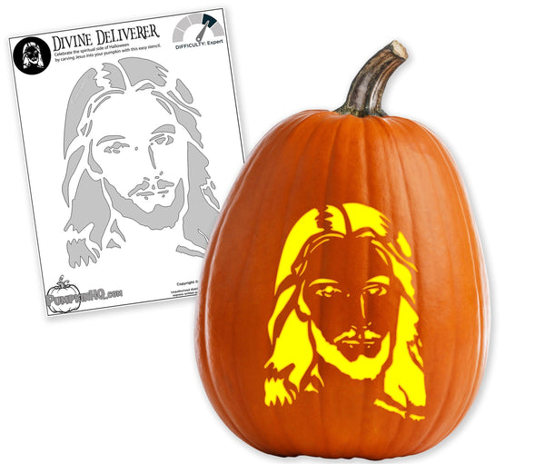 Jesus Pumpkin Carving Stencil - Pumpkin HQ