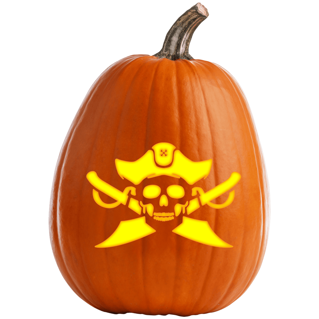 Jolly Roger Pumpkin Carving Stencil - Pumpkin HQ