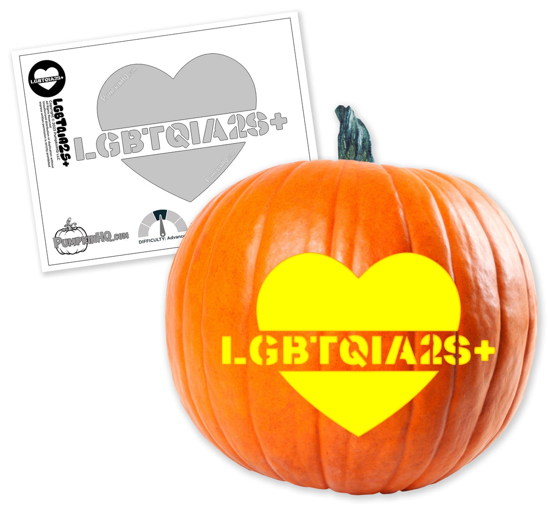 LGBTQIA2S+ Pumpkin Carving Stencil - Pumpkin HQ