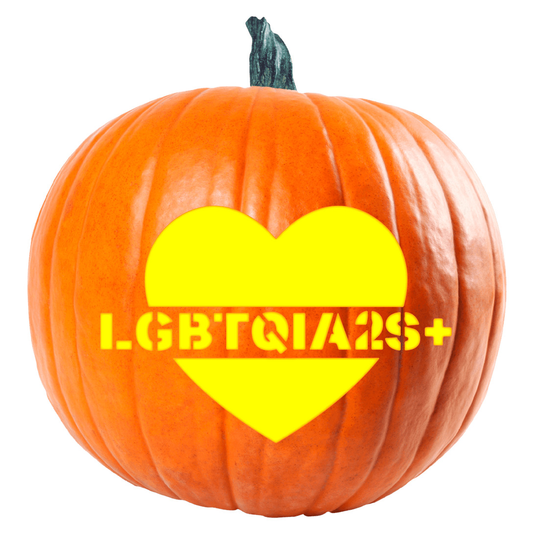 LGBTQIA2S+ Pumpkin Carving Stencil - Pumpkin HQ