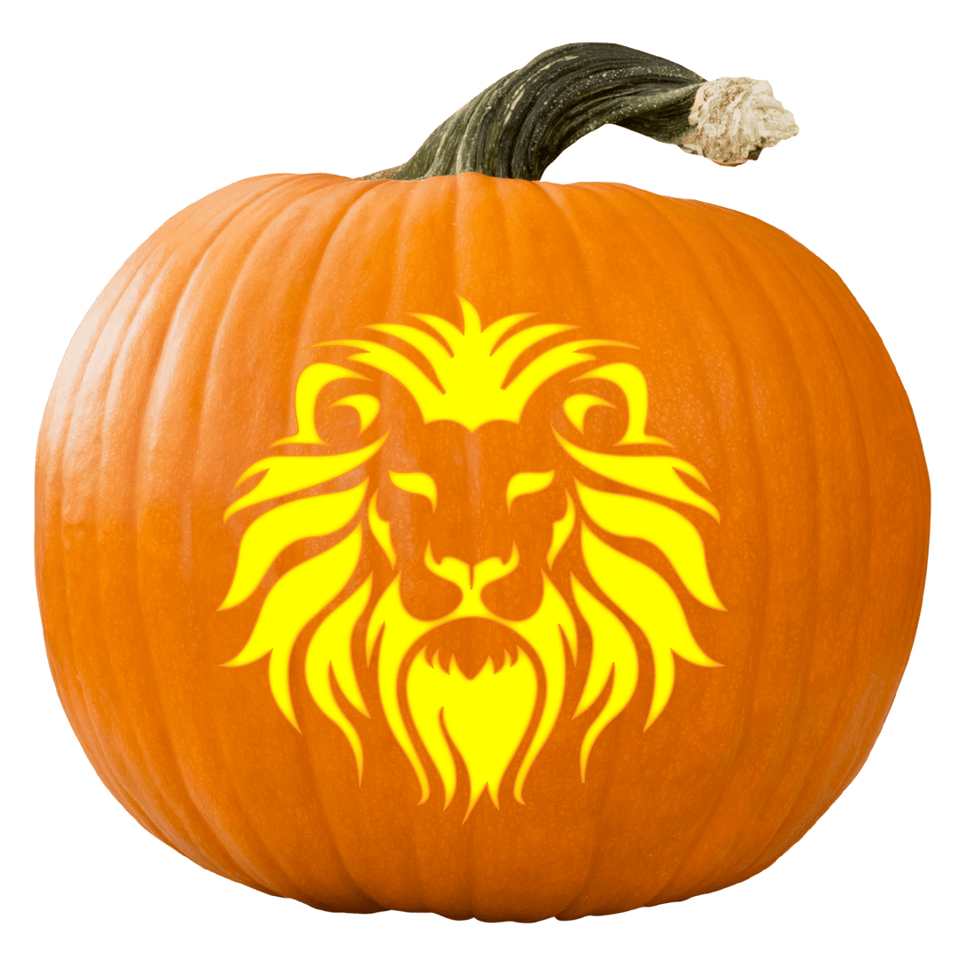 Lions Roar Pumpkin Carving Stencil - Pumpkin HQ