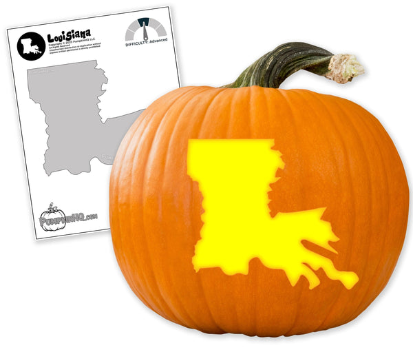 Louisiana Pumpkin Carving Stencil - Pumpkin HQ