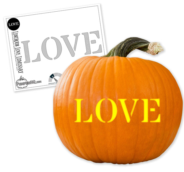 Love #1 Pumpkin Carving Stencil - Pumpkin HQ