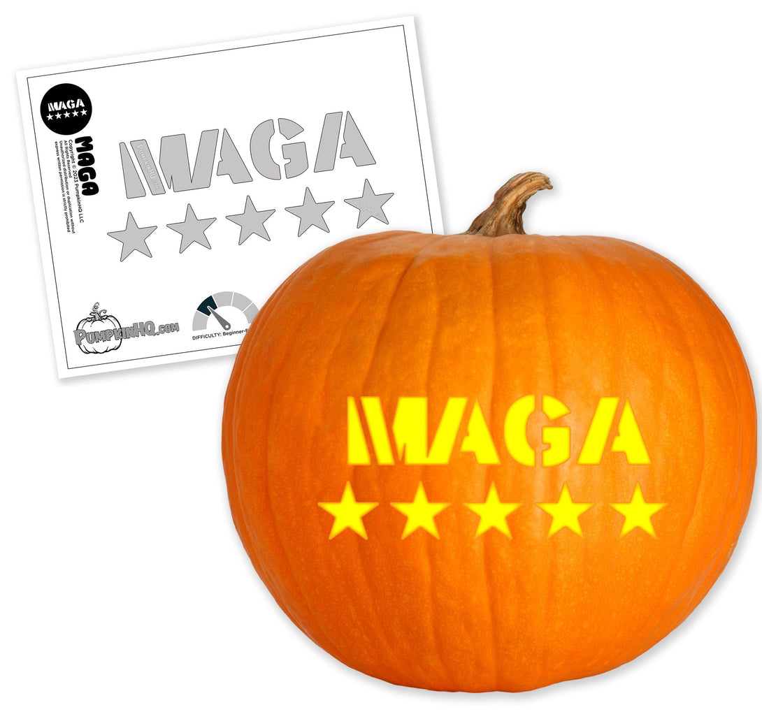 MAGA Pumpkin Carving Stencil - Pumpkin HQ maga-pumpkin-carving-stencil-pumpkin-hq