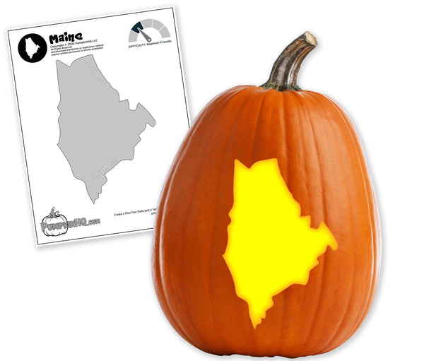 Maine Pumpkin Carving Stencil - Pumpkin HQ