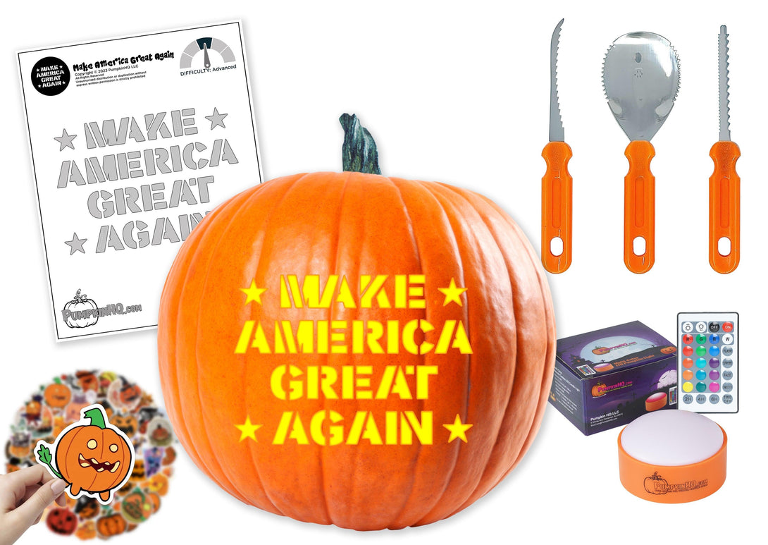 Make America Great Again Pumpkin Carving Stencil - Pumpkin HQ