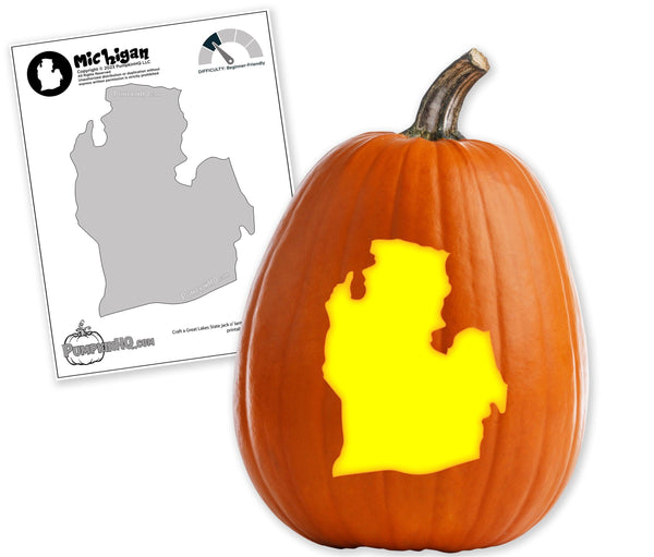 Michigan Pumpkin Carving Stencil - Pumpkin HQ