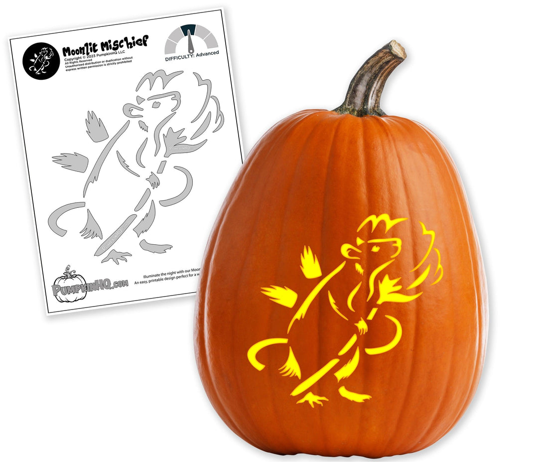 Mouse Pumpkin Carving Stencil - Pumpkin HQ