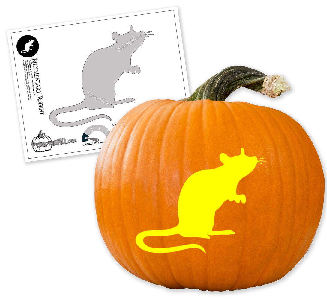 Mouse Simple Pumpkin Carving Stencil - Pumpkin HQ