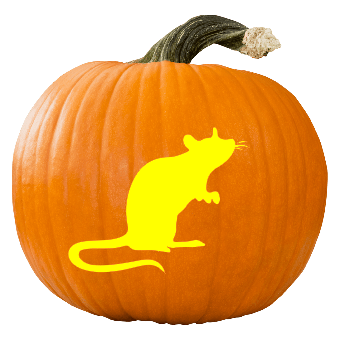 Rudimentary Rodent Pumpkin Carving Stencil - Pumpkin HQ