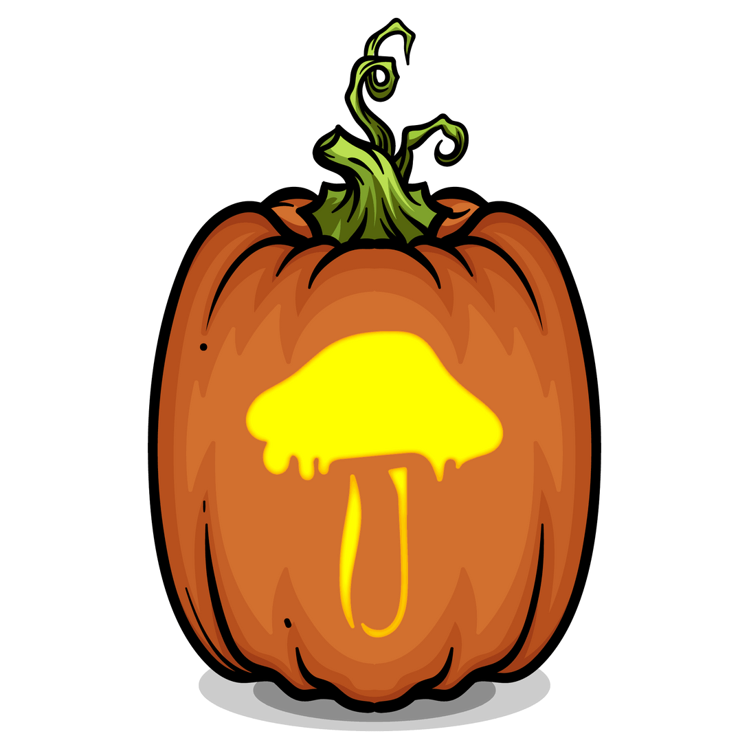 Mystical Mushroom Pumpkin Carving Stencil - Pumpkin HQ
