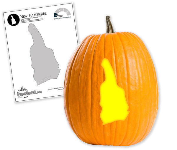 New Hampshire Pumpkin Carving Stencil - Pumpkin HQ