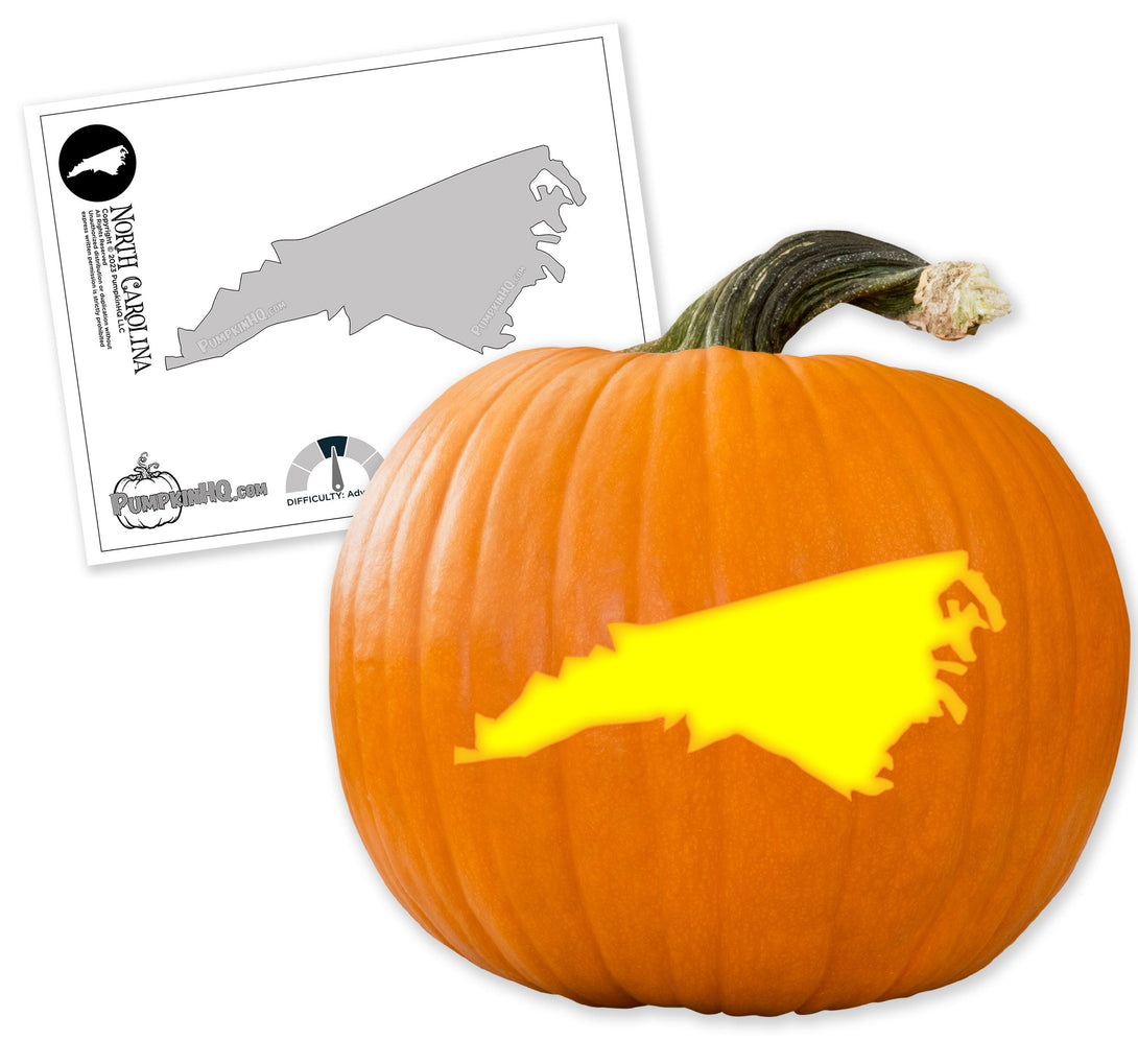 North Carolina Pumpkin Carving Stencil - Pumpkin HQ