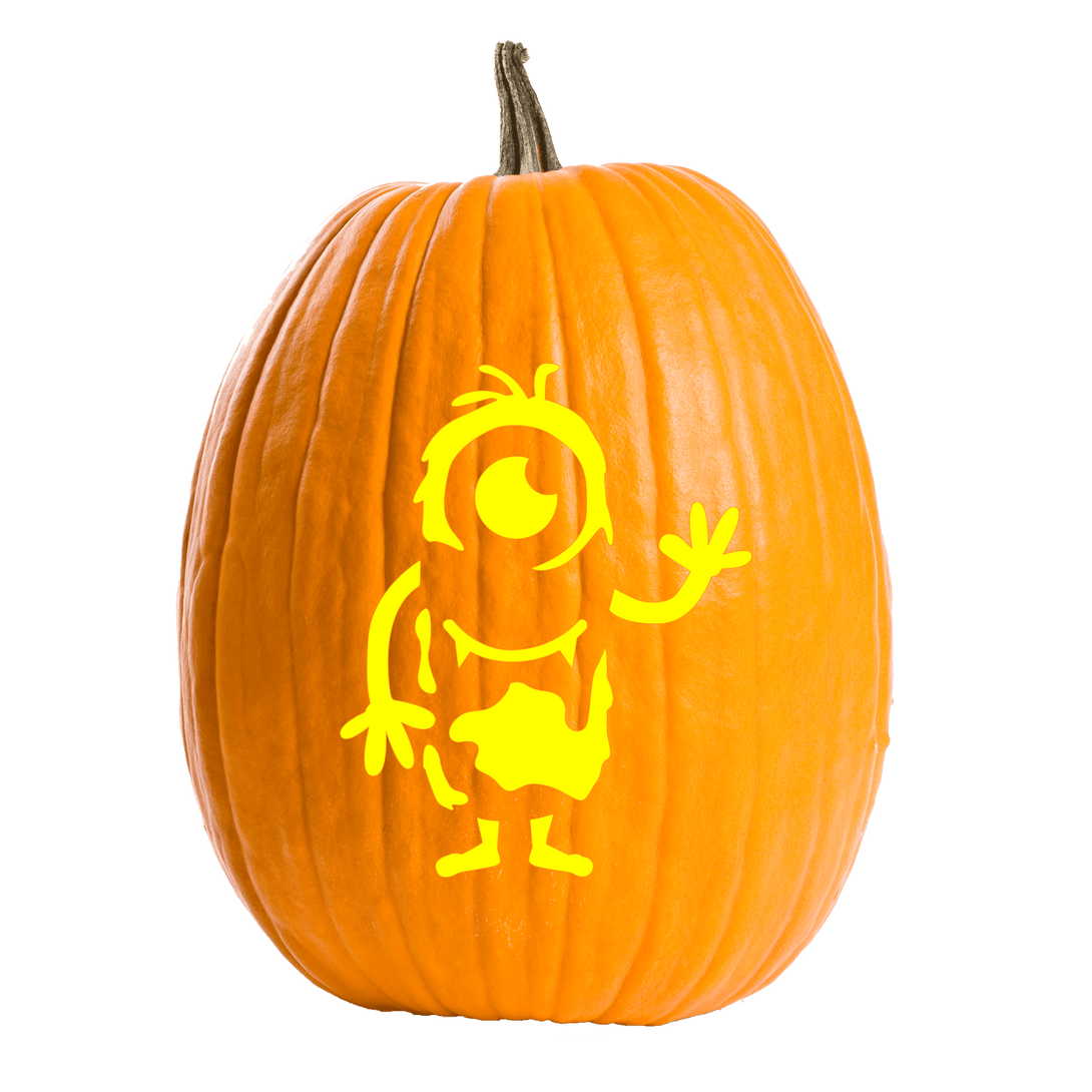 One-Eyed Harry Pumpkin Carving Stencil - Pumpkin HQ