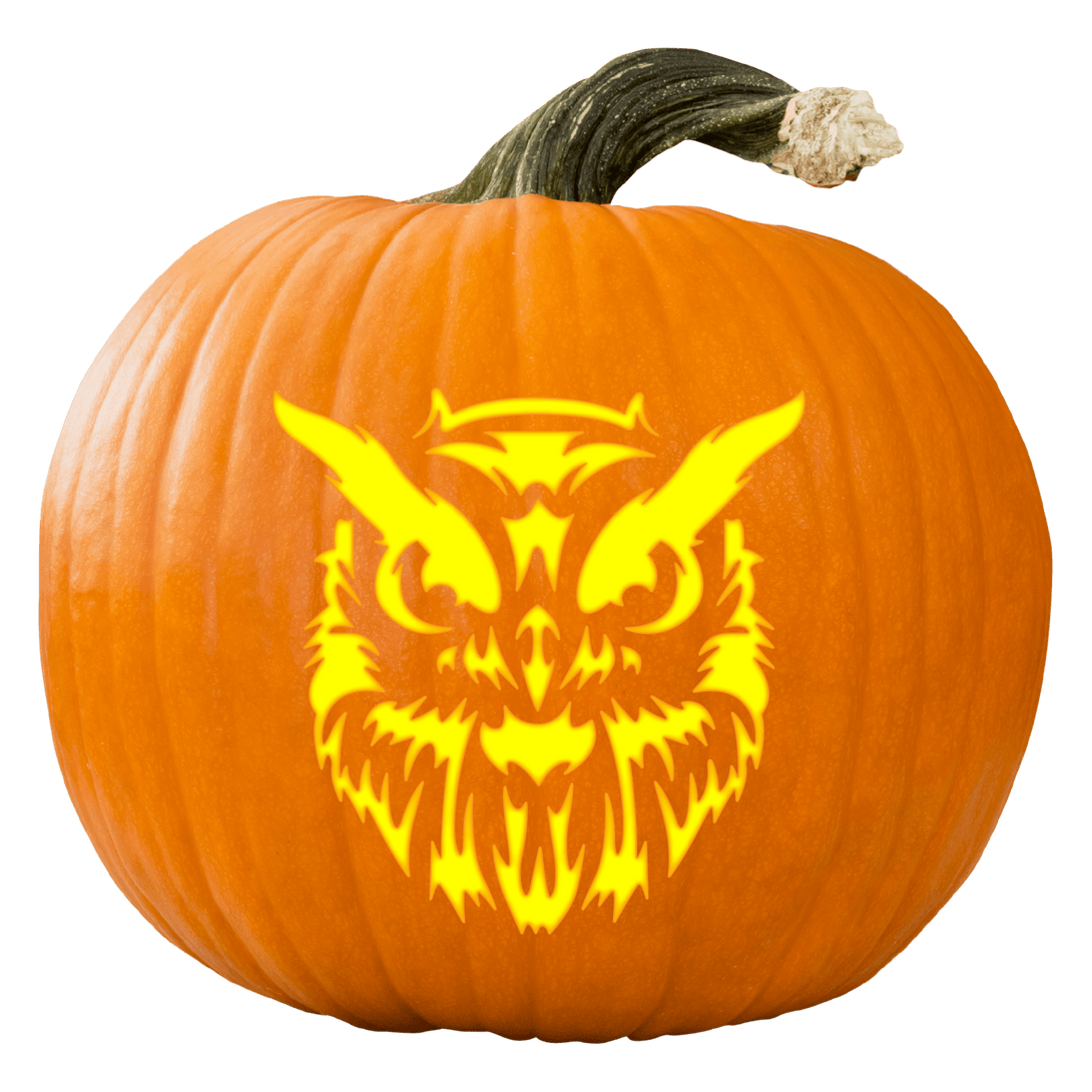 Owl Opulence Pumpkin Carving Stencil - Pumpkin HQ