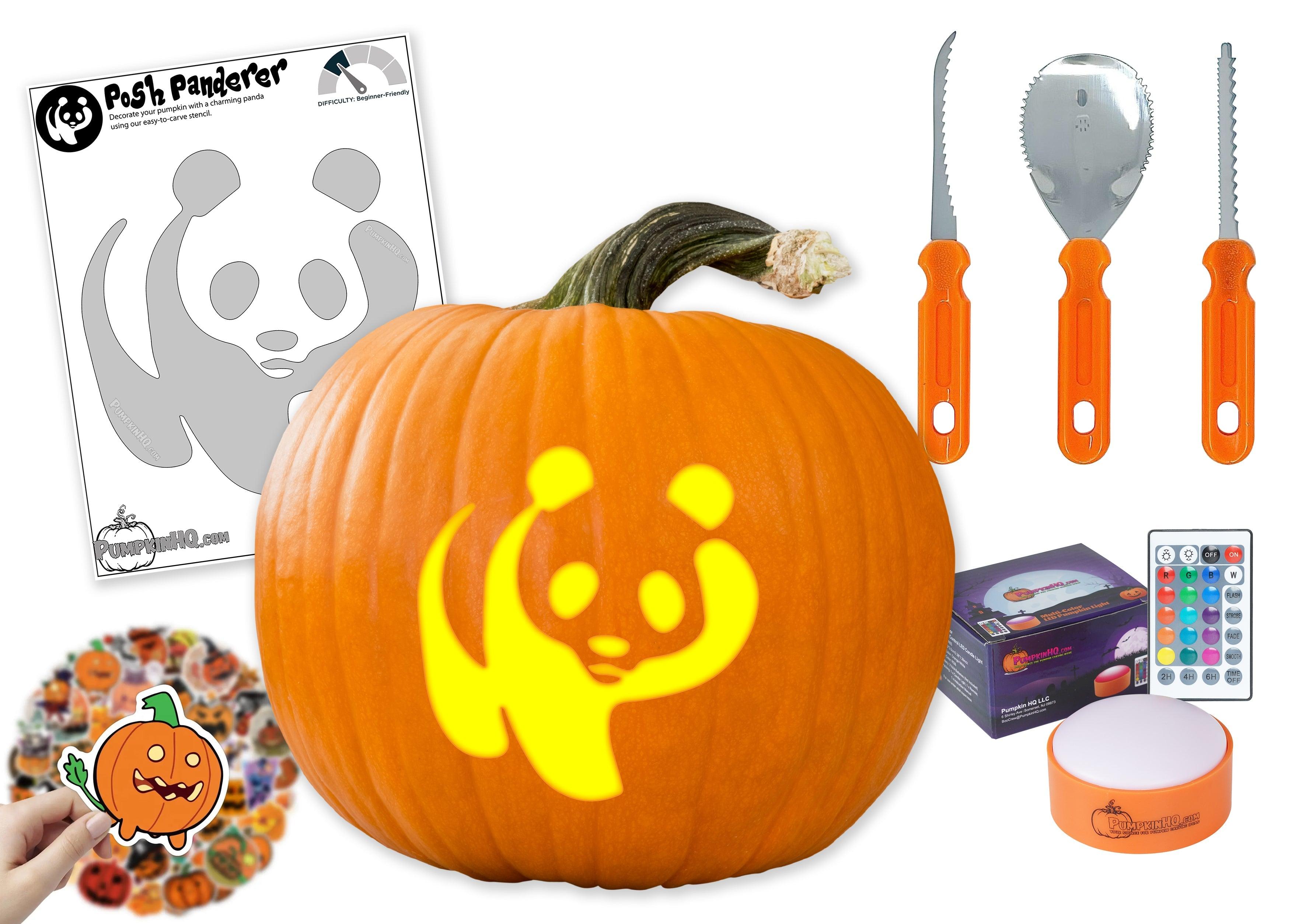 Panda Pumpkin Carving Stencil Pumpkin HQ panda-pumpkin-carving-stencil-pumpkin-hq