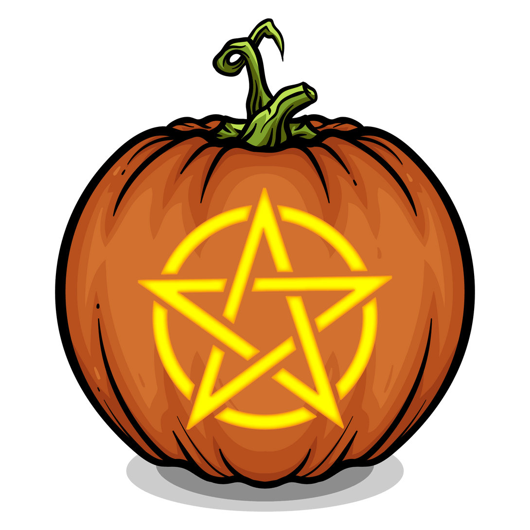 Pentagram Pumpkin Carving Stencil - Pumpkin HQ