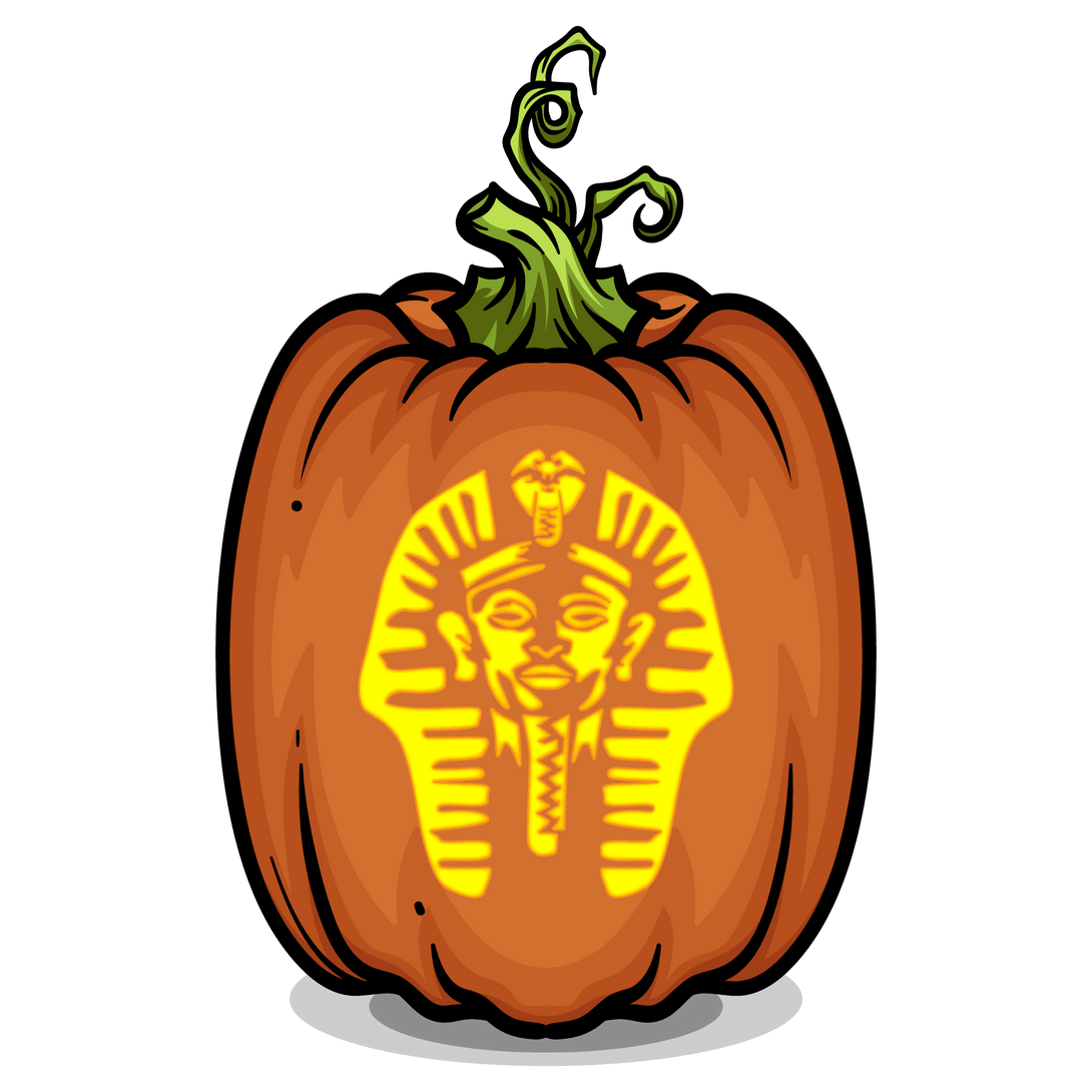 Pharaoh Pumpkin Carving Stencil - Pumpkin HQ