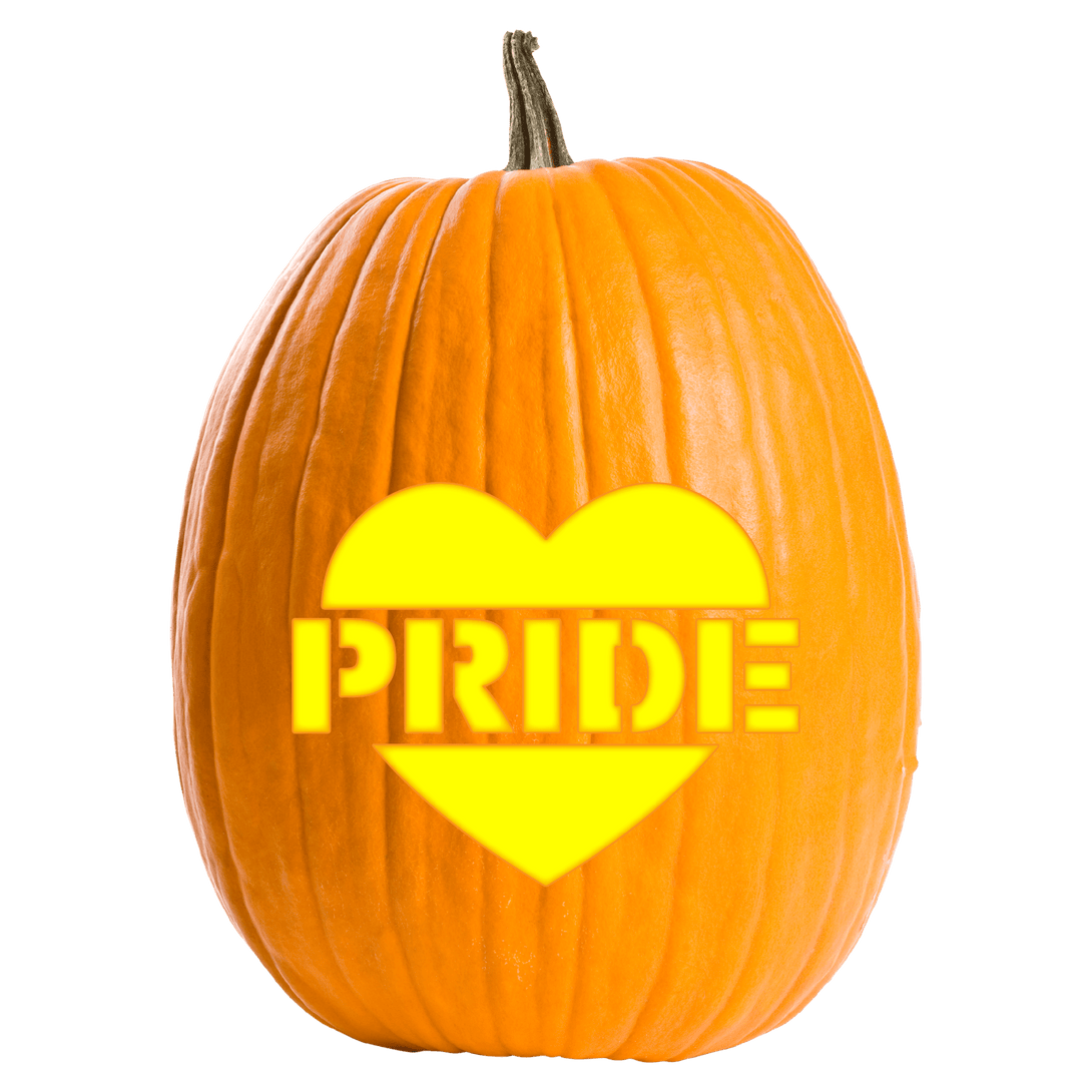 Pride Heart Pumpkin Carving Stencil - Pumpkin HQ