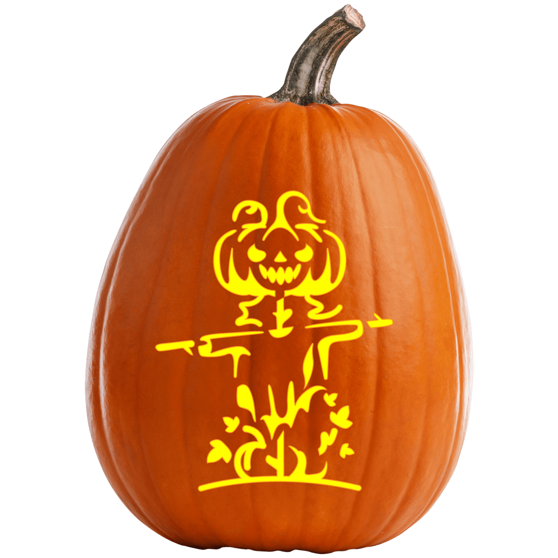 Pumpkin Man Scarecrow Pumpkin Carving Stencil - Pumpkin HQ
