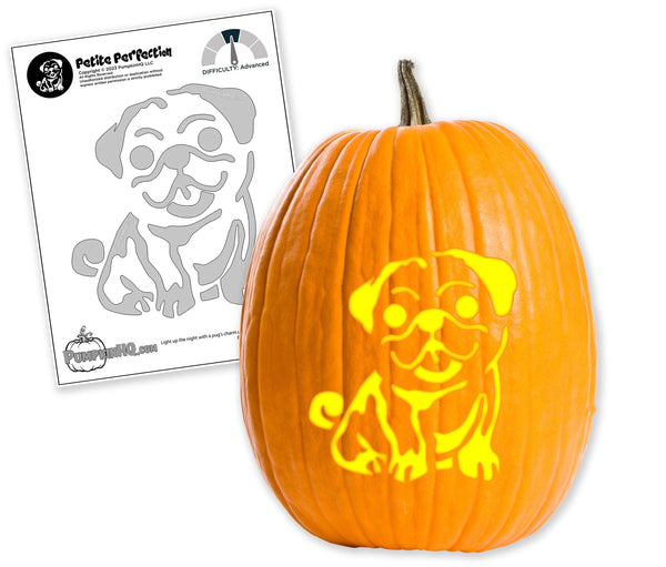 Puppy Dog Love Pumpkin Carving Stencil - Pumpkin HQ