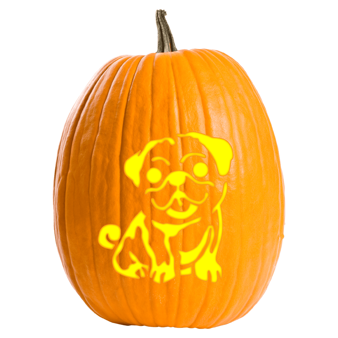 Puppy Dog Love Pumpkin Carving Stencil - Pumpkin HQ
