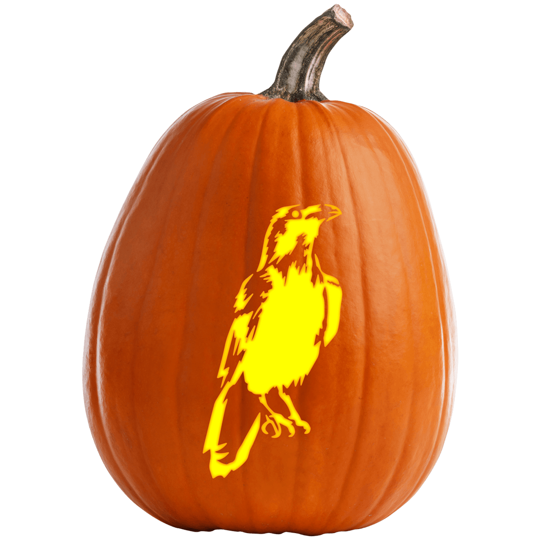 Raven Pumpkin Carving Stencil - Pumpkin HQ