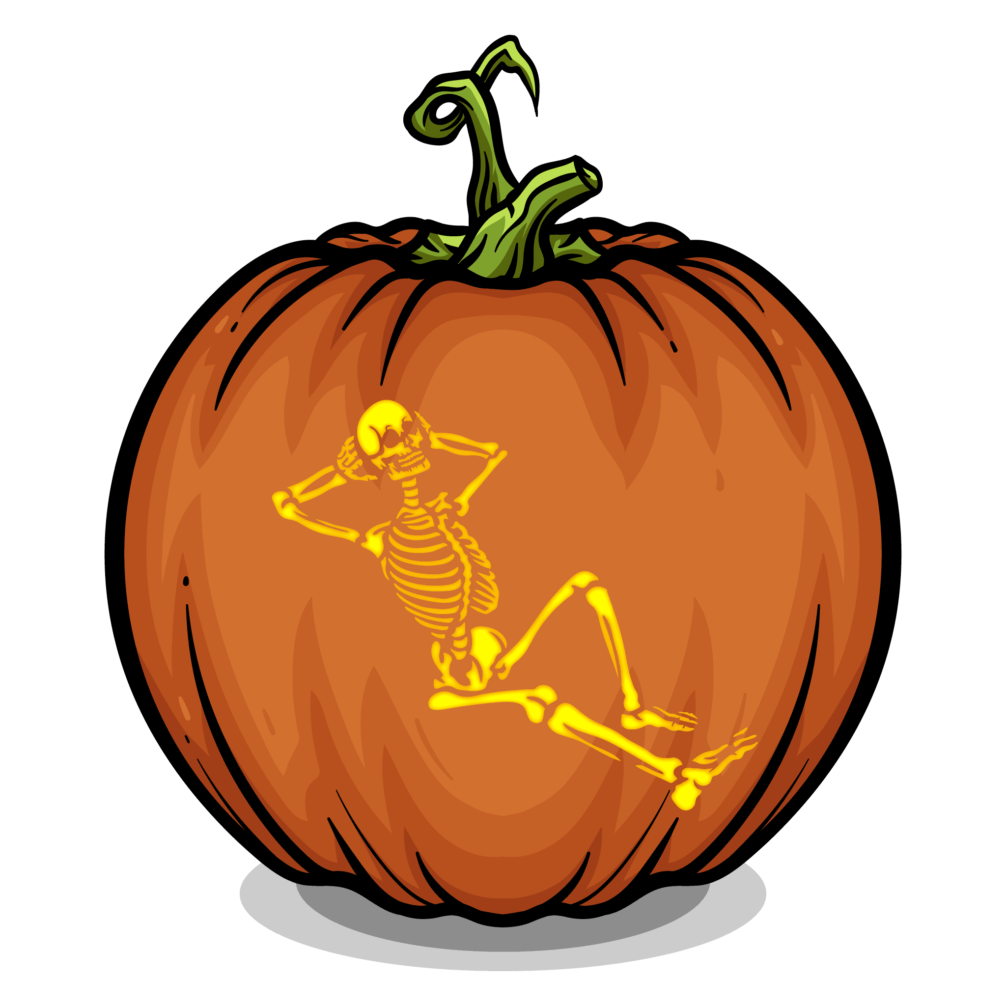 Sexy Skeleton Pumpkin Carving Stencil - Pumpkin HQ