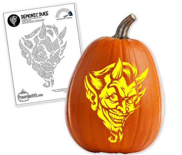 Sly Devil Pumpkin Carving Stencil - Pumpkin HQ