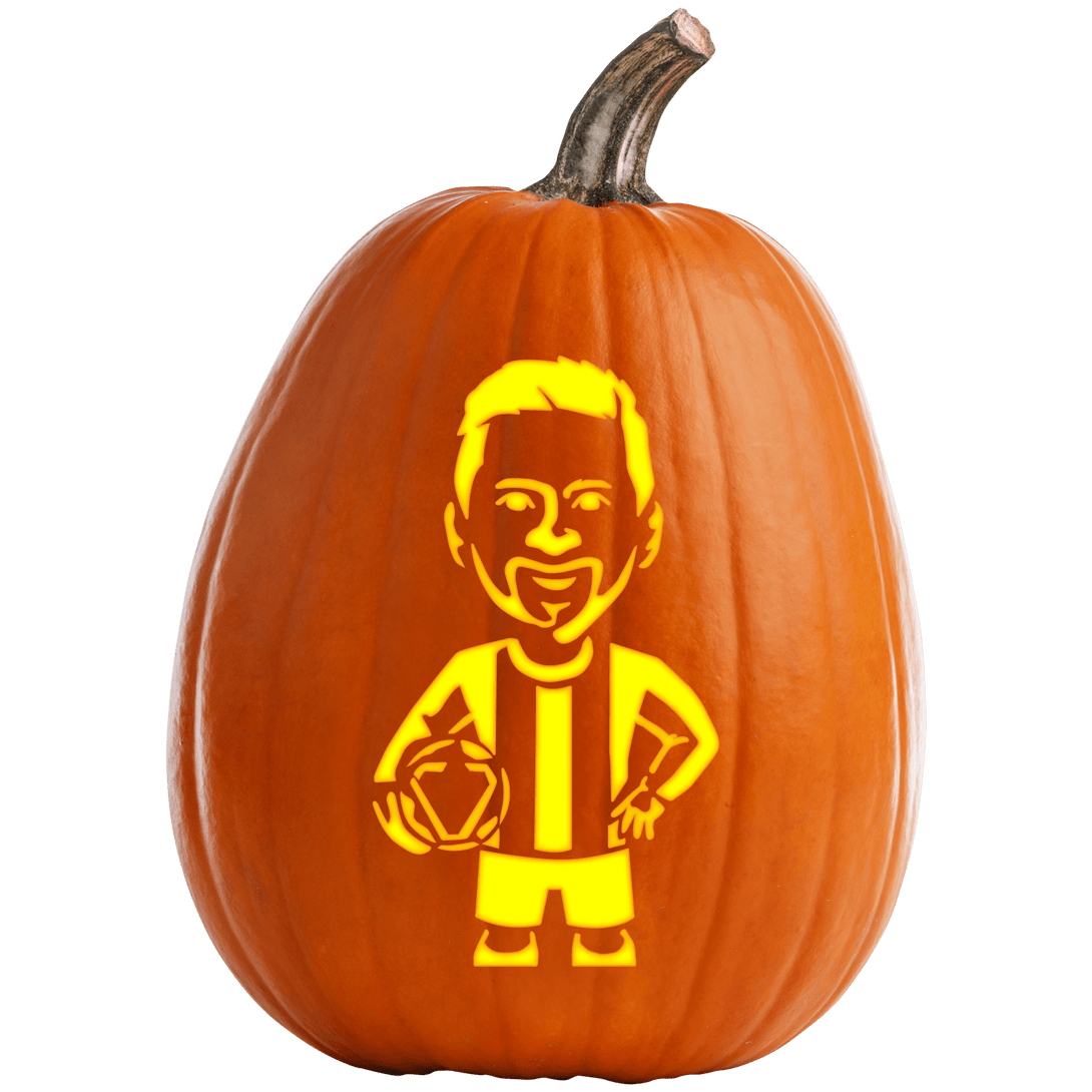 Soccer Star Pumpkin Carving Stencil - Pumpkin HQ