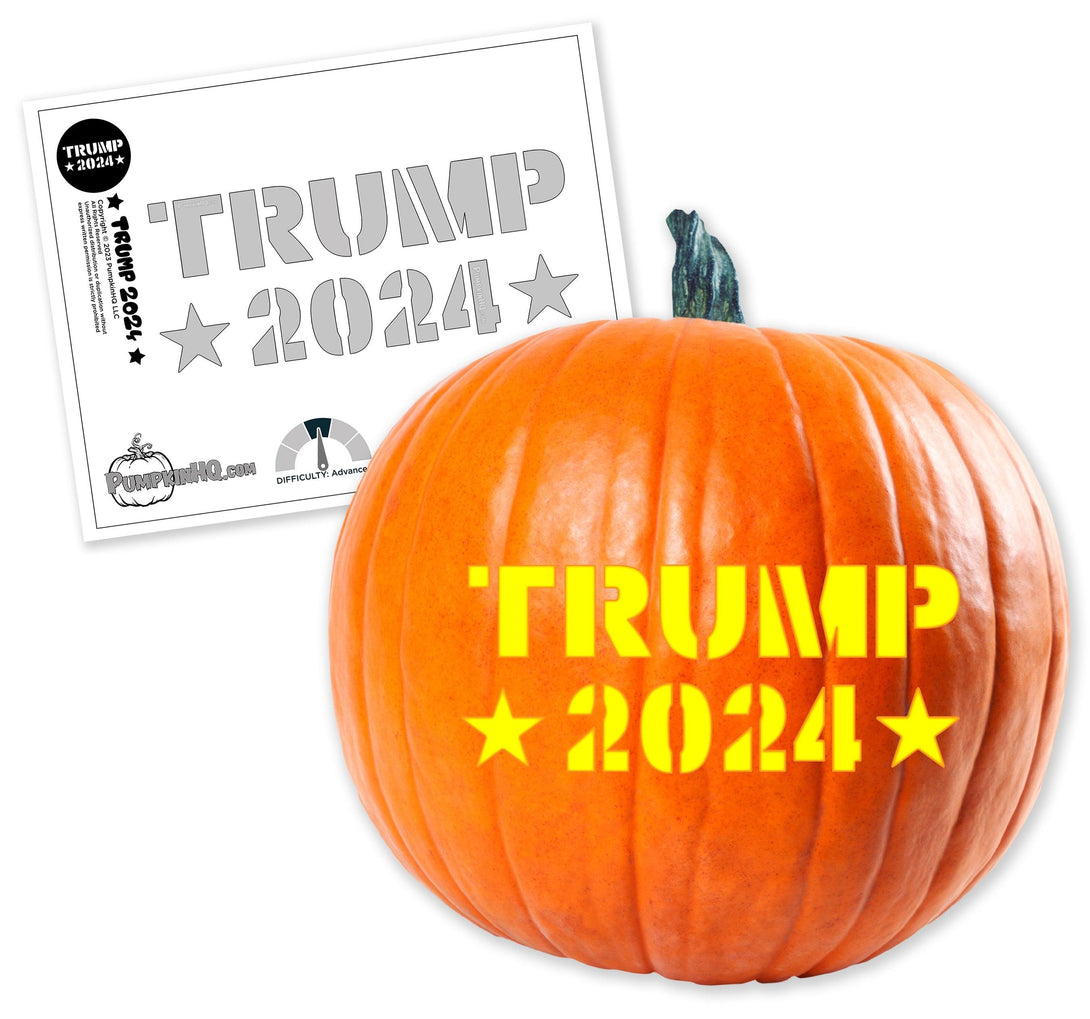 TRUMP 2024 Pumpkin Carving Stencil - Pumpkin HQ