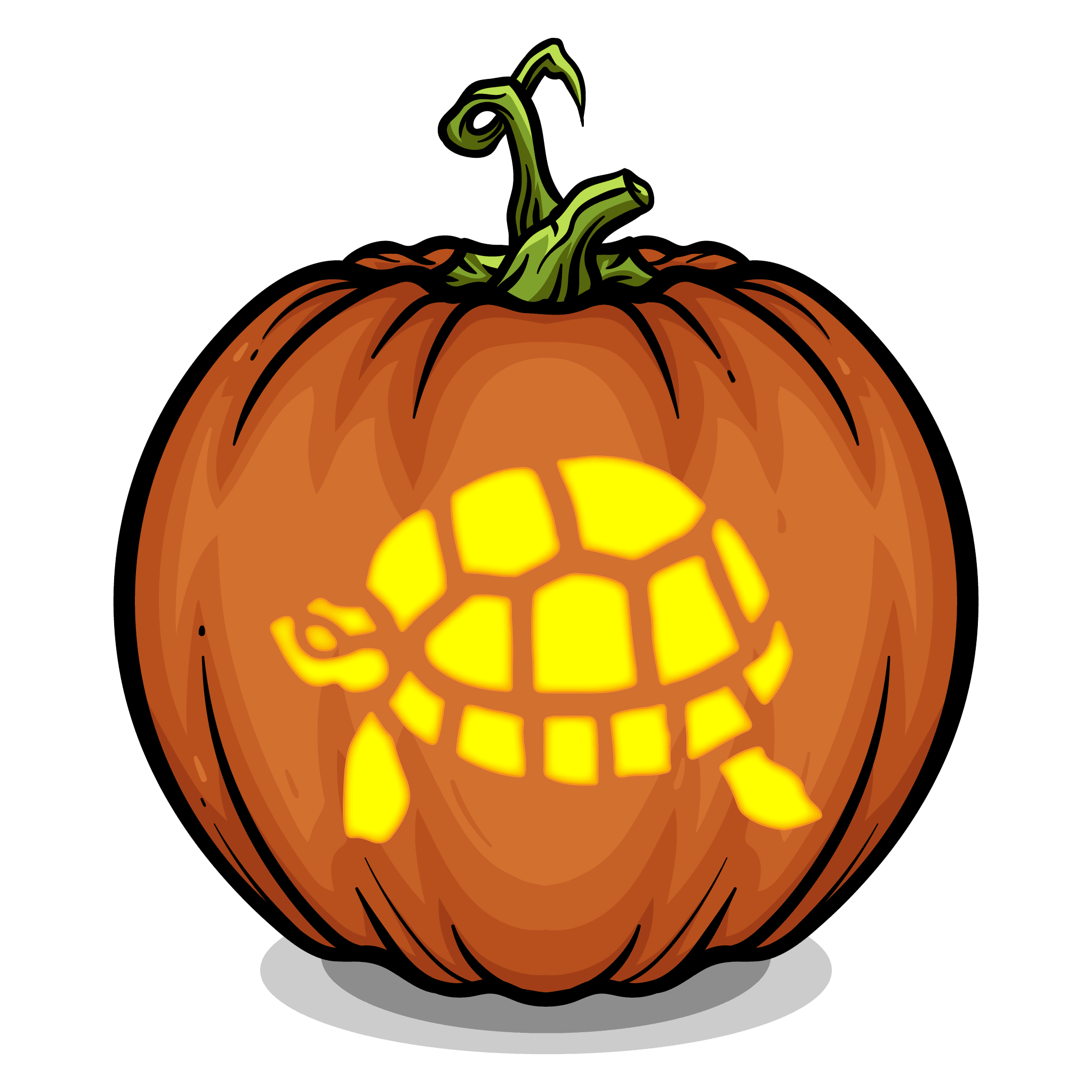 Turtle Pumpkin Carving Stencil - Pumpkin HQ